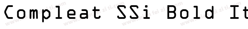 Compleat SSi Bold Italic字体转换